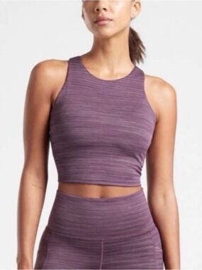 Athleta Conscious Space Dye Crop Sports Bra Tank Size Large